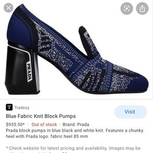 PRADA  new 
Block-heel logo-jacquard loafers